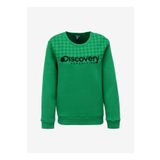 Discovery Expedition D3WL-SWT19 Yeşil Bisiklet Yaka Baskılı Kadın Sweatshirt