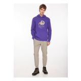 Discovery Expedition D3WM-SWT41 Mor Erkek Kapüşonlu Baskılı Sweatshirt