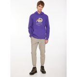 Discovery Expedition D3WM-SWT41 Mor Kapüşon Relaxed Baskılı Erkek Sweatshirt
