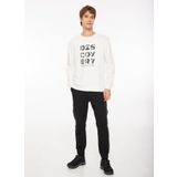 Discovery Expedition D3WM-SWT42 Ekru Bisiklet Yaka Baskılı Erkek Sweatshirt
