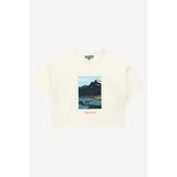 Discovery Expedition D4SG-TST3096 Baskılı Kırık Beyaz Kadın T-Shirt