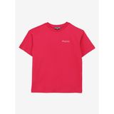 Discovery Expedition D4SG-TST3107 Fuşya Kız Çocuk Bisiklet Yaka Oversize Baskılı T-Shirt