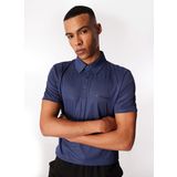 Discovery Expedition D4SM-TST3247 Düz İndigo Polo Erkek T-Shirt