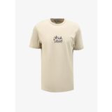 Discovery Expedition D4SM-TST3258 Bej Bisiklet Yaka Relaxed Baskılı Erkek T-shirt