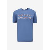 Discovery Expedition D4SM-TST3269 İndigo Bisiklet Yaka Relaxed Baskılı Erkek T-Shirt