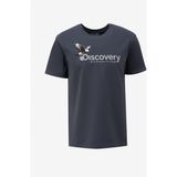 Discovery Expedition D4SM-TST3306 Antrasit Erkek Bisiklet Yaka Basic Baskılı T-Shirt