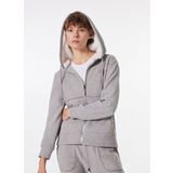Discovery Expedition D4WL-SWT3007 Gri Melanj Kadın Kapüşon Relaxed Düz Sweatshirt