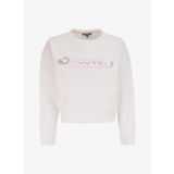 Discovery Expedition D4WL-SWT3010 Kırık Beyaz Kadın Bisiklet Crop Baskılı Sweatshirt