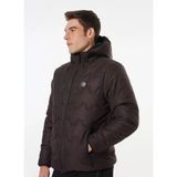 Discovery Expedition D4WM-MNT3316 Mürdüm Erkek Kapüşon Relaxed Baskılı Mont