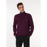 Discovery Expedition D4WM-SWT3219 Mürdüm Dik Relaxed Baskılı Erkek Sweatshirt