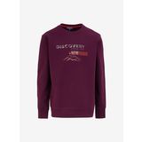 Discovery Expedition D4WM-SWT3220 Mürdüm Erkek Bisiklet Relaxed Baskılı Sweatshirt