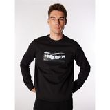 Discovery Expedition D4WM-SWT3224 Siyah Erkek Bisiklet Relaxed Baskılı Sweatshirt