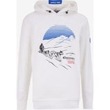 Discovery Expedition D4WM-SWT3255 Kırık Beyaz Erkek Kapüşon Relaxed Baskılı Sweatshirt