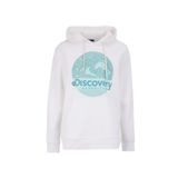 Discovery Expedition D4WM-SWT3257 Kırık Beyaz Erkek Kapüşon Relaxed Baskılı Sweatshirt
