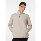 Discovery Expedition D4WM-SWT3293 Bej Dik Relaxed Düz Erkek Sweatshirt