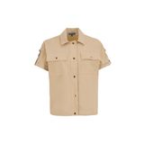 Discovery Expedition D5SL-GML3627 Relaxed Fit Baskılı Gömlek, L, 5003228485, Bej, Kadın