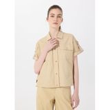 Discovery Expedition D5SL-GML3627 Relaxed Fit Baskılı Gömlek, S, 5003228485, Bej, Kadın
