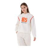 Discovery Expedition D5SL-SWT3570 Kırık Beyaz Kapüşon Yaka Relaxed Baskılı Sweatshırt, S, 5003227185, Kırık Beyaz, kadın