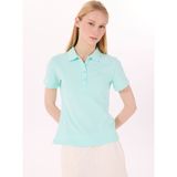 Discovery Expedition D5SL-TST3598 Mint Basic Düz Kadın Polo T-Shirt - XS