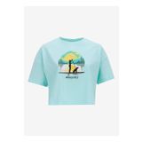 Discovery Expedition D5SL-TST3643 Mint Bisiklet Yaka Crop Baskılı Kadın T-Shirt