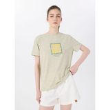 Discovery Expedition D5SL-TST3731 Mavi Kadın Relaxed Baskılı T-Shirt