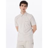 Discovery Expedition D5SM-TST3713 Taş Relaxed Düz Erkek Polo T-Shirt