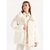 Discovery Expedition D5WL-MNT3716 Beyaz Relaxed Fit Kadın Spor Mont