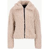 Discovery Expedition D5WL-MNT3722 Bej Peluş Kadın Mont Uzun Kol Relax Kesim Günlük Stil