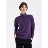Discovery Expedition D5WL-SWT3302 Mor Fermuarlı Basic Kadın Polar Sweatshırt