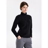 Discovery Expedition D5WL-SWT3302 Siyah Fermuarlı Yaka Basic Düz Kadın Polar Sweatshırt - XS