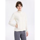 Discovery Expedition D5WL-SWT3303 Beyaz Dik Yaka Basic Düz Kadın Polar Sweatshırt - XS