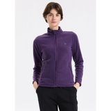 Discovery Expedition D5WL-SWT3303 Mor Dik Yaka Basic Düz Kadın Polar Sweatshırt - XL
