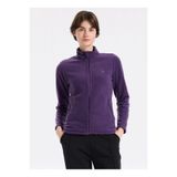 Discovery Expedition D5WL-SWT3303 Mor Dik Yaka Basic Düz Kadın Polar Sweatshırt