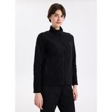 Discovery Expedition D5WL-SWT3303 Siyah Dik Yaka Basic Düz Kadın Polar Sweatshırt - XL