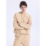 Discovery Expedition D5WL-SWT3505 Açık Bej Kapüşon Yaka Relaxed Nakışlı Sweatshırt, M, 5003276522, Açık Bej, kadın