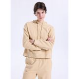 Discovery Expedition D5WL-SWT3505 Bej Kadın Kapüşon Relaxed Nakışlı Sweatshirt