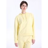 Discovery Expedition D5WL-SWT3570 Sarı Kadın Kapüşon Relaxed Baskılı Sweatshirt