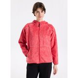 Discovery Expedition D5WL-SWT3583 Kırmızı Kapüşon Yaka Basic Düz Kadın Polar Sweatshırt - XS