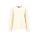Discovery Expedition D5Wl-Swt3588 Dik Yaka Relaxed Nakışlı Kadın Sweatshırt, Ekru, Xl