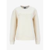 Discovery Expedition D5Wl-Swt3588 Dik Yaka Relaxed Nakışlı Kadın Sweatshırt, Ekru, Xs