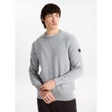 Discovery Expedition D5WM-KZK3771 Gri Melanj Bisiklet Yaka Relaxed Örgü Desenli Erkek Kazak - 2XL