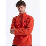 Discovery Expedition D5Wm-Swt3300 Fermuarlı Yaka Basic Düz Erkek Polar Sweatshırt, Kiremit, 2Xl