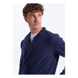 Discovery Expedition D5WM-SWT3300 Lacivert Fermuarlı Yaka Basic Düz Erkek Polar Sweatshırt