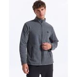 Discovery Expedition D5Wm-Swt3301 Dik Yaka Basic Düz Erkek Polar Sweatshırt, Antrasit Melanj, 2Xl