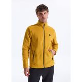 Discovery Expedition D5Wm-Swt3301 Dik Yaka Basic Düz Erkek Polar Sweatshırt, Hardal, Xl