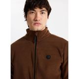 Discovery Expedition D5WM-SWT3301 Kahve Dik Yaka Basic Düz Erkek Polar Sweatshırt - 3XL