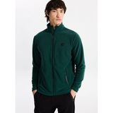 Discovery Expedition D5WM-SWT3301 Koyu Yeşil Dik Yaka Basic Düz Erkek Polar Sweatshırt