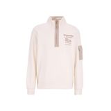 Discovery Expedition D5WM-SWT3830 Dik Yaka Relaxed Baskılı Sweatshirt, XL, 5003276332, Krem, erkek