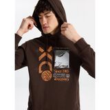 Discovery Expedition D5WM-SWT3857 Kahve Kapüşon Yaka Relaxed Baskılı Erkek Sweatshırt