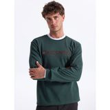 Discovery Expedition D5WM-SWT3878 Koyu Yeşil Bisiklet Yaka Relaxed Baskılı Erkek Sweatshırt - 2XL